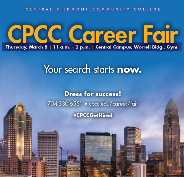 CPCC Career Fair March 8th 2018