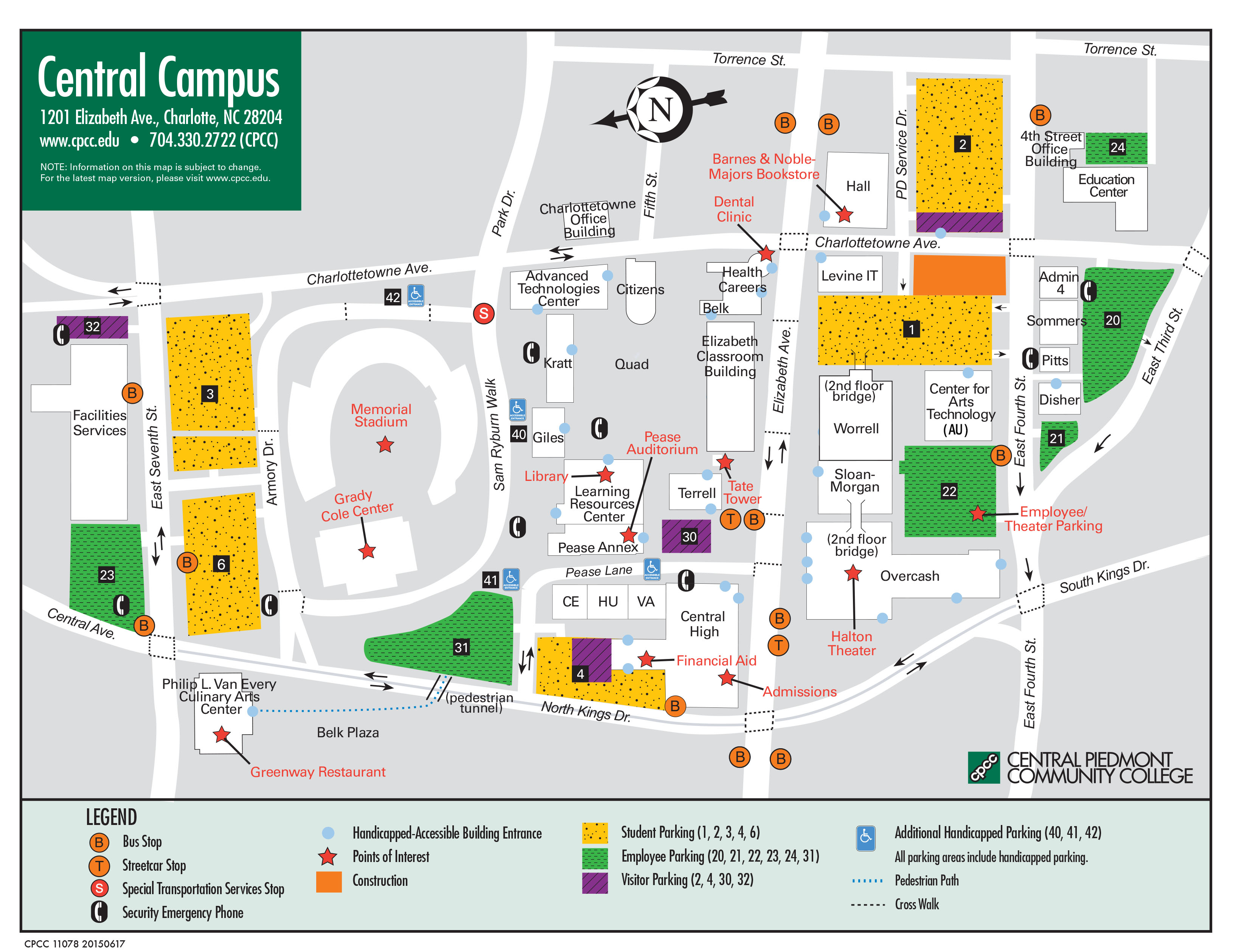 Cpcc Central Campus Map