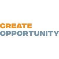 Create Opportunity logo in orange and blue text